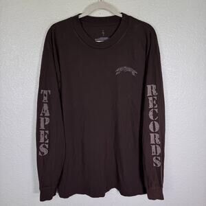 Cactus Jack JackBoys 2 Shirt Men XL Tapes Records Travis Scott Brown Long Sleeve